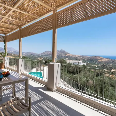 Villa Aloni With 180° Seaview, Private Pool & Bbq, 2km From Plakias