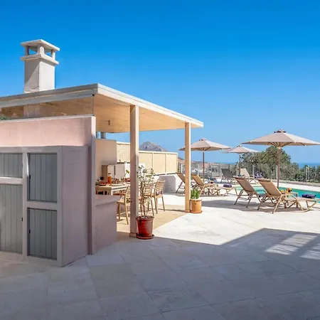 Villa Aloni With 180° Seaview, Private Pool & Bbq, 2km From *