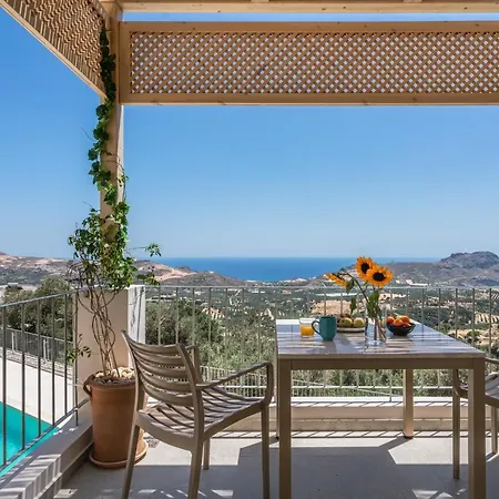 Villa Aloni With 180° Seaview, Private Pool & Bbq, 2km From